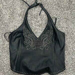 Pre loved Harley Davidson leather vest